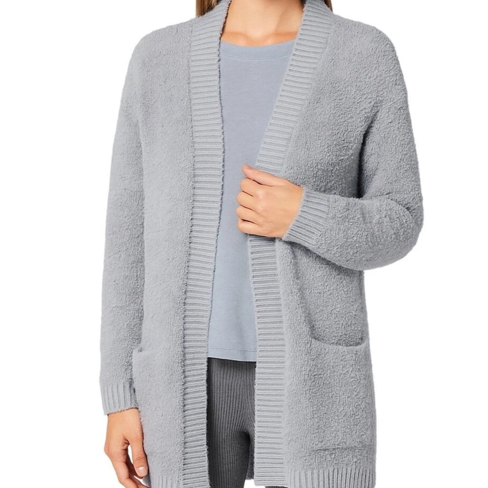 Barefoot Dreams CozyChic Ribbed Knit Cardigan in Blue Bell Size 2X New With Tags